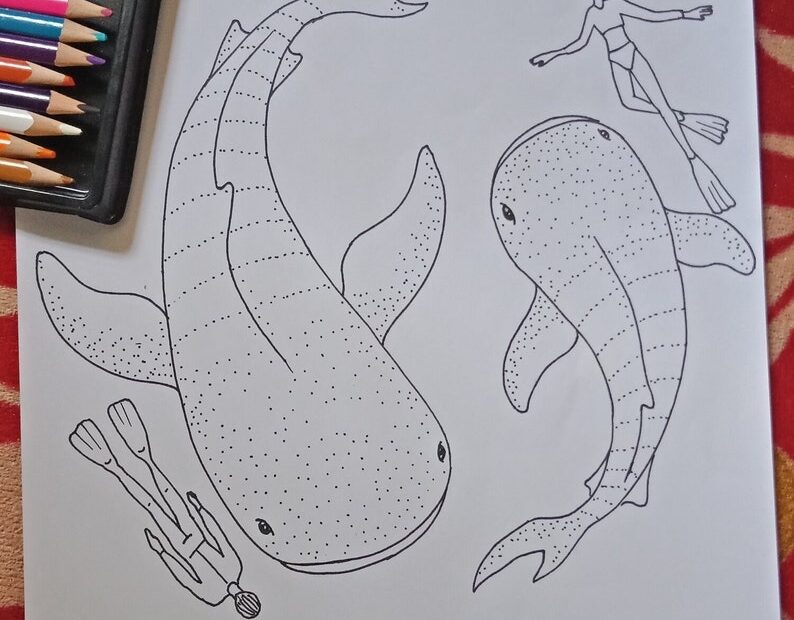 29 Massive Whale Shark Coloring Page Printable 6