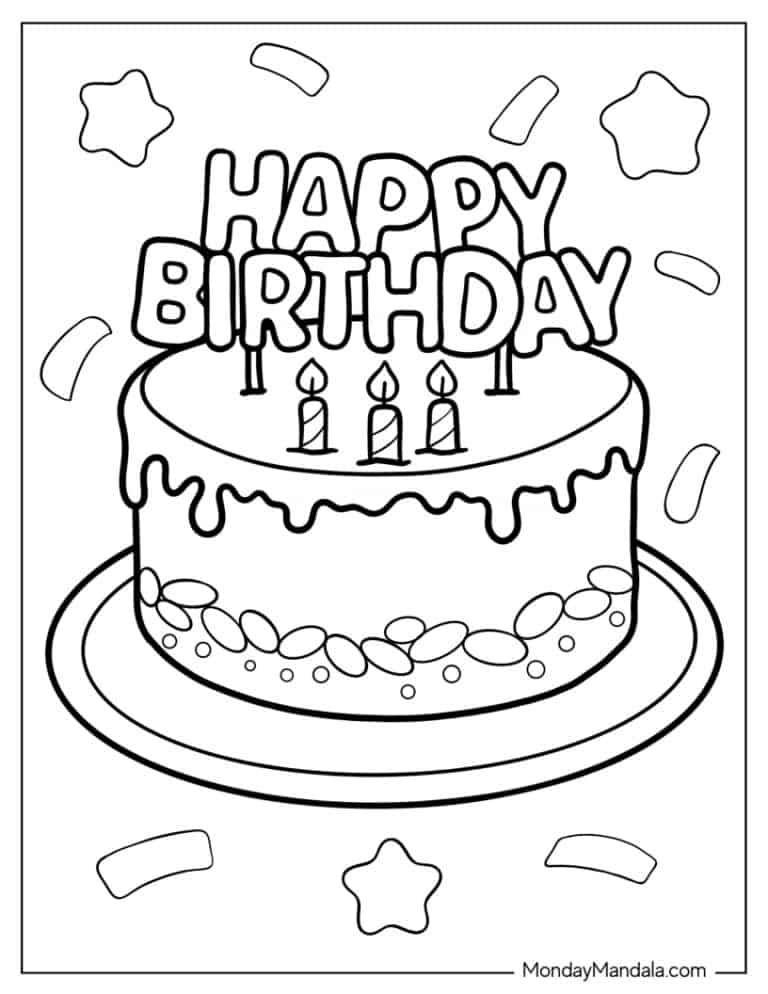 30 Cake Coloring Pages Free PDF Printables 30 Cake Coloring Pages Free PDF Printables