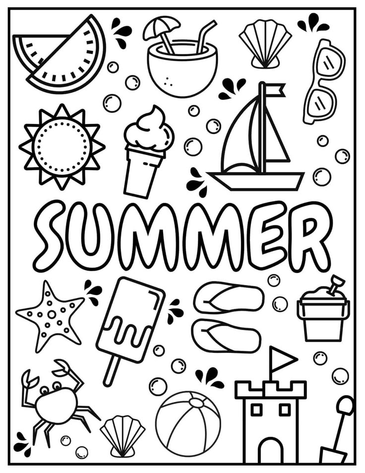 30 Free Summer Coloring Pages For Kids Coloring Pages Summer 30 Free Summer Coloring Pages For Kids Coloring Pages Summer