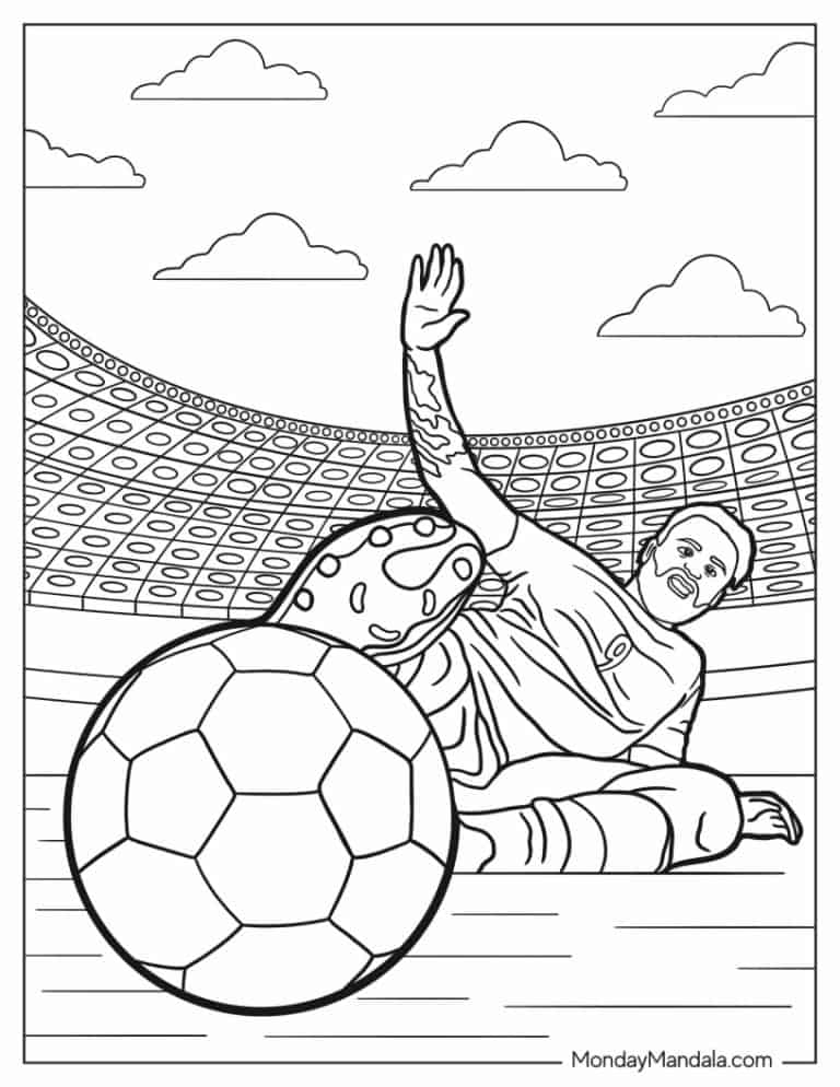 soccer coloring pages for adults