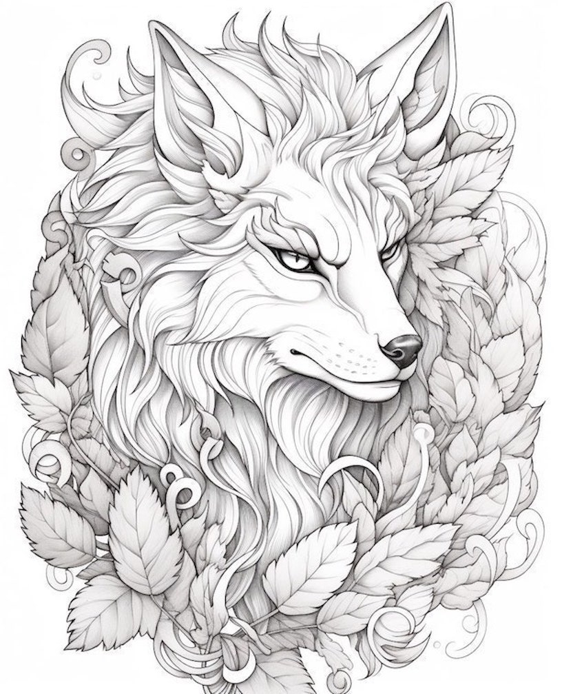 wolves coloring sheets printable