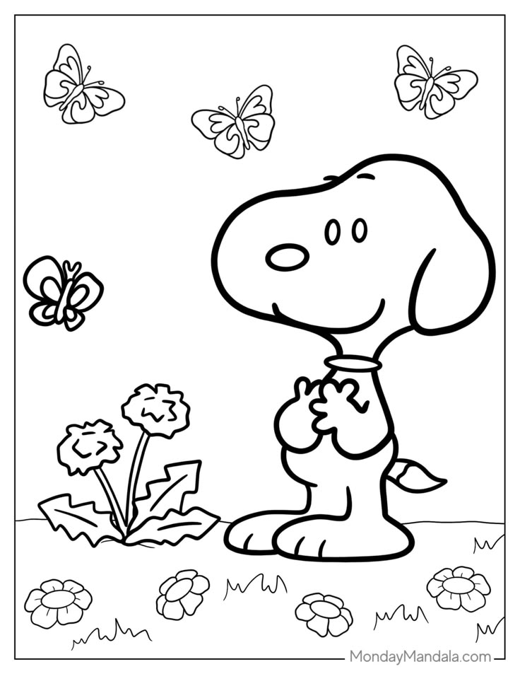 32 Peanuts Snoopy Coloring Pages Free PDF Printables Snoopy 