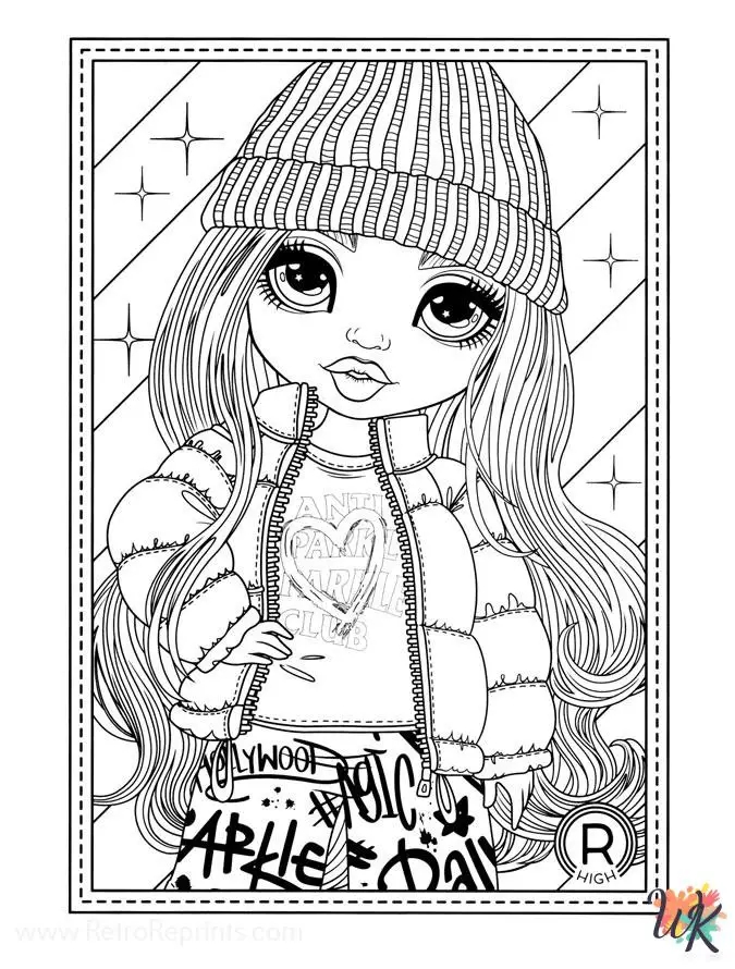 33 Rainbow High Coloring Pages For Kids ColoringPagesWK
