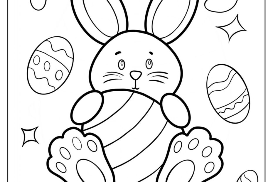 34 Easter Bunny Coloring Pages Free PDF Printables Easter Coloring