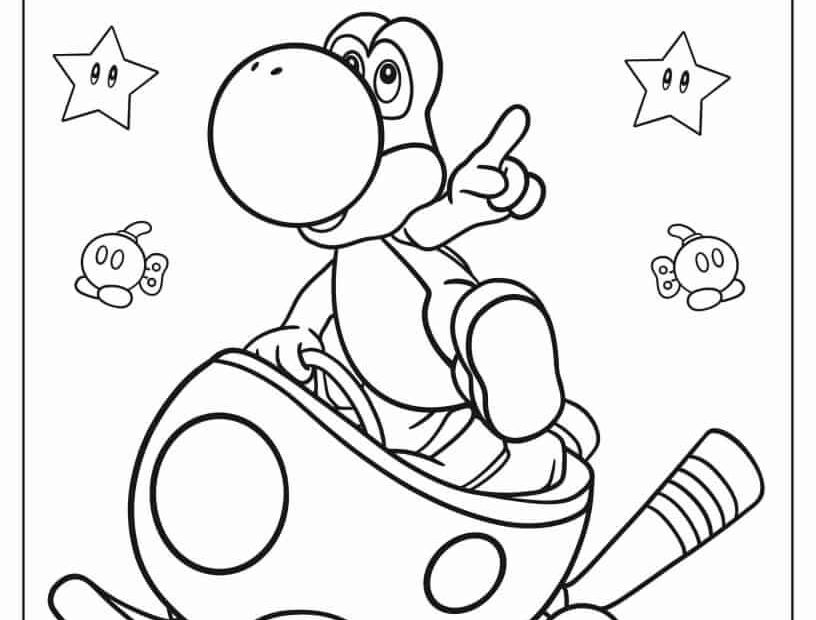 34 Mario Kart Coloring Pages Free PDF Printables Super Mario