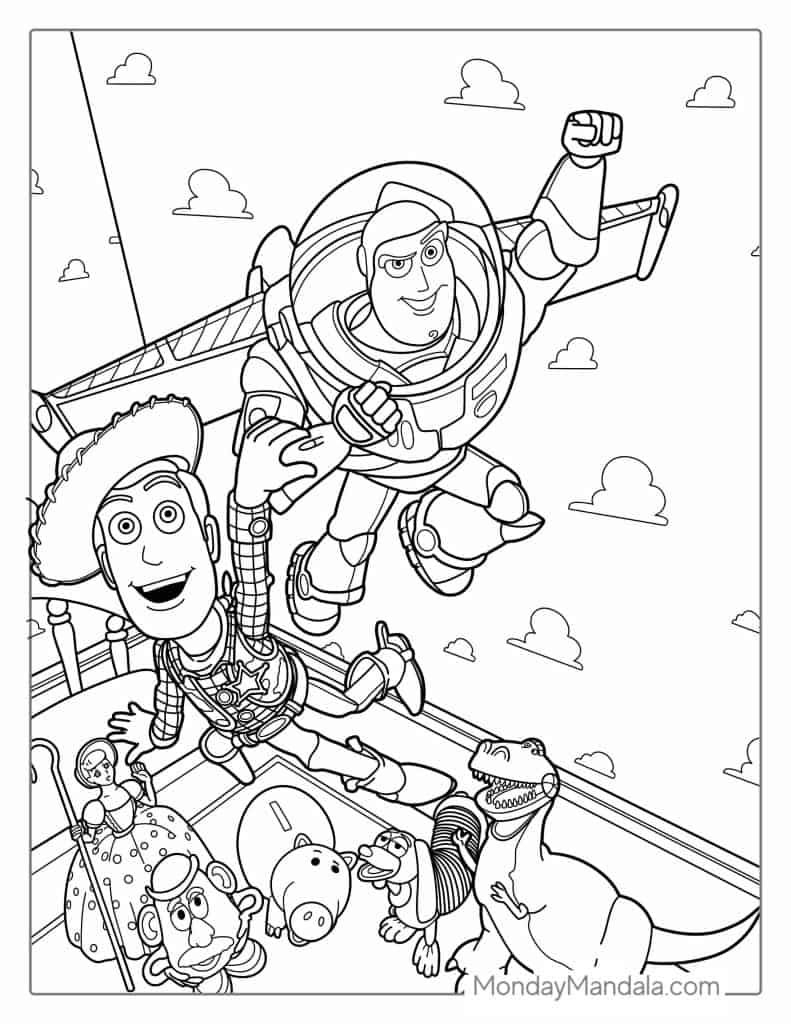 34 Toy Story Coloring Pages Free PDF Printables Coloriage Toy Story 