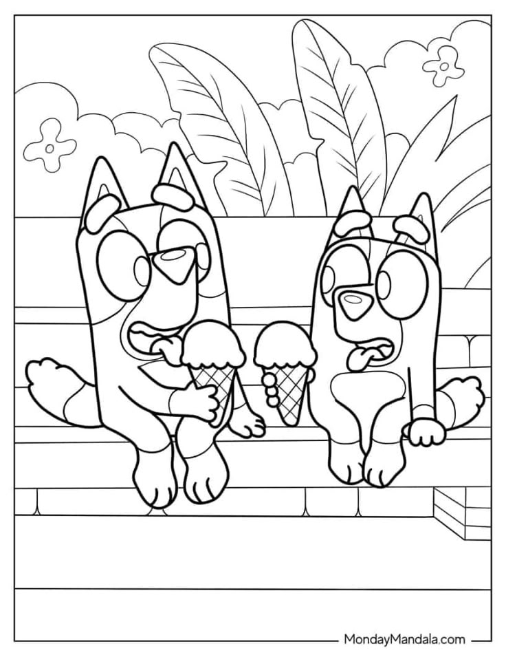 36 Bluey Coloring Pages Free PDF Printables Coloring Pages For Boys 