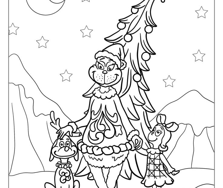 38 Grinch Coloring Pages Free PDF Printables Christmas Coloring