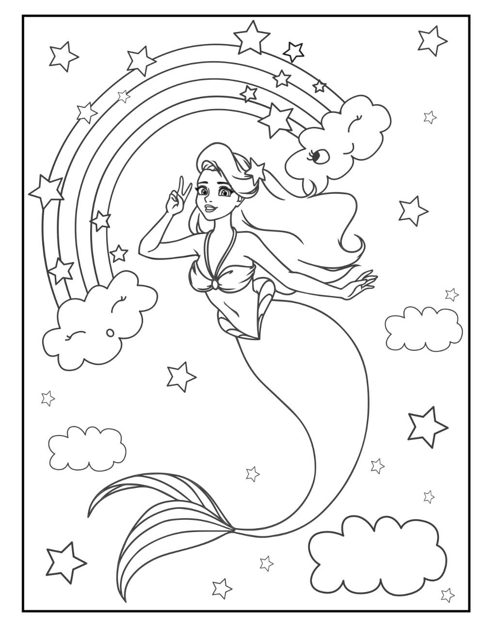 free mermaid coloring pages pdf free mermaid coloring pages pdf