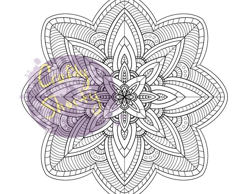 4 Adult Coloring Pages Etsy