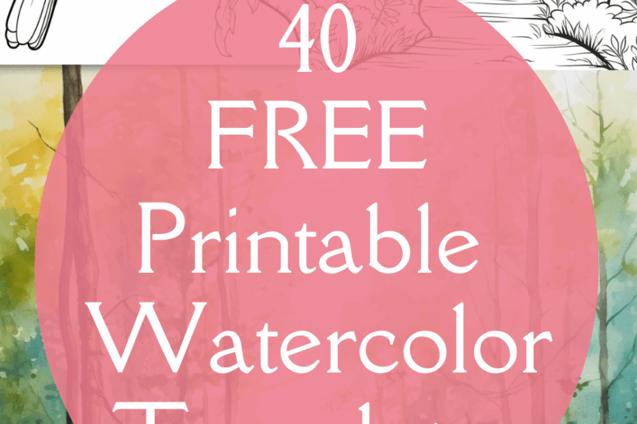 40 FREE Printable Stencils For Watercolor Painting Artsydee