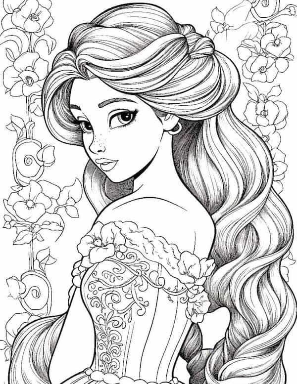 40 Gorgeous Princess Coloring Pages For Kids And Adults Rapunzel 40 Gorgeous Princess Coloring Pages For Kids And Adults Rapunzel