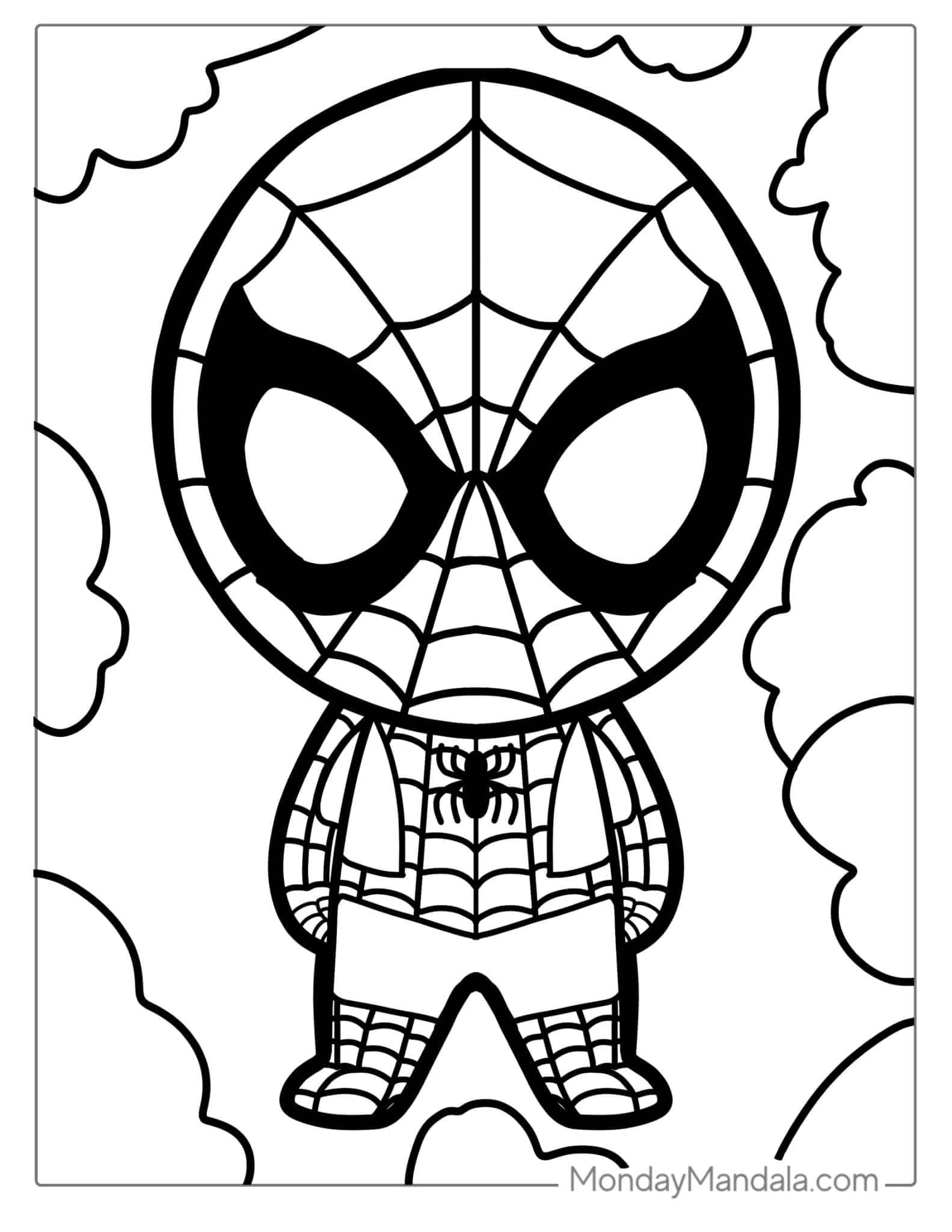 printable spider-man coloring sheets