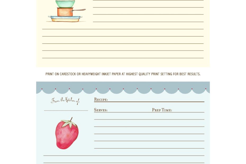 47 Free Recipe Card Templates Word Google Docs TemplateArchive