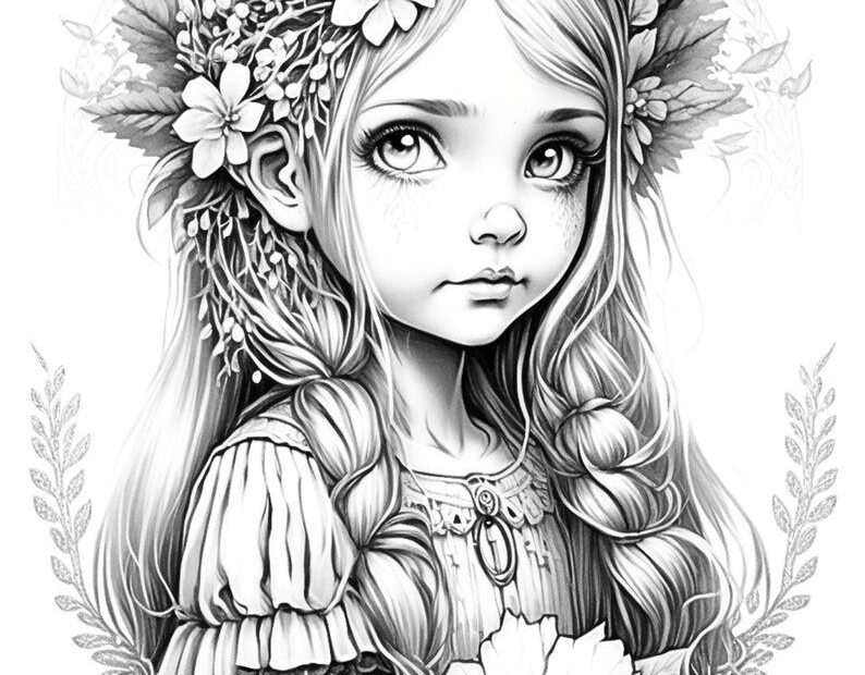 49 Coloring Pages With Cute Gnome Princesses Coloring Pages For Adults