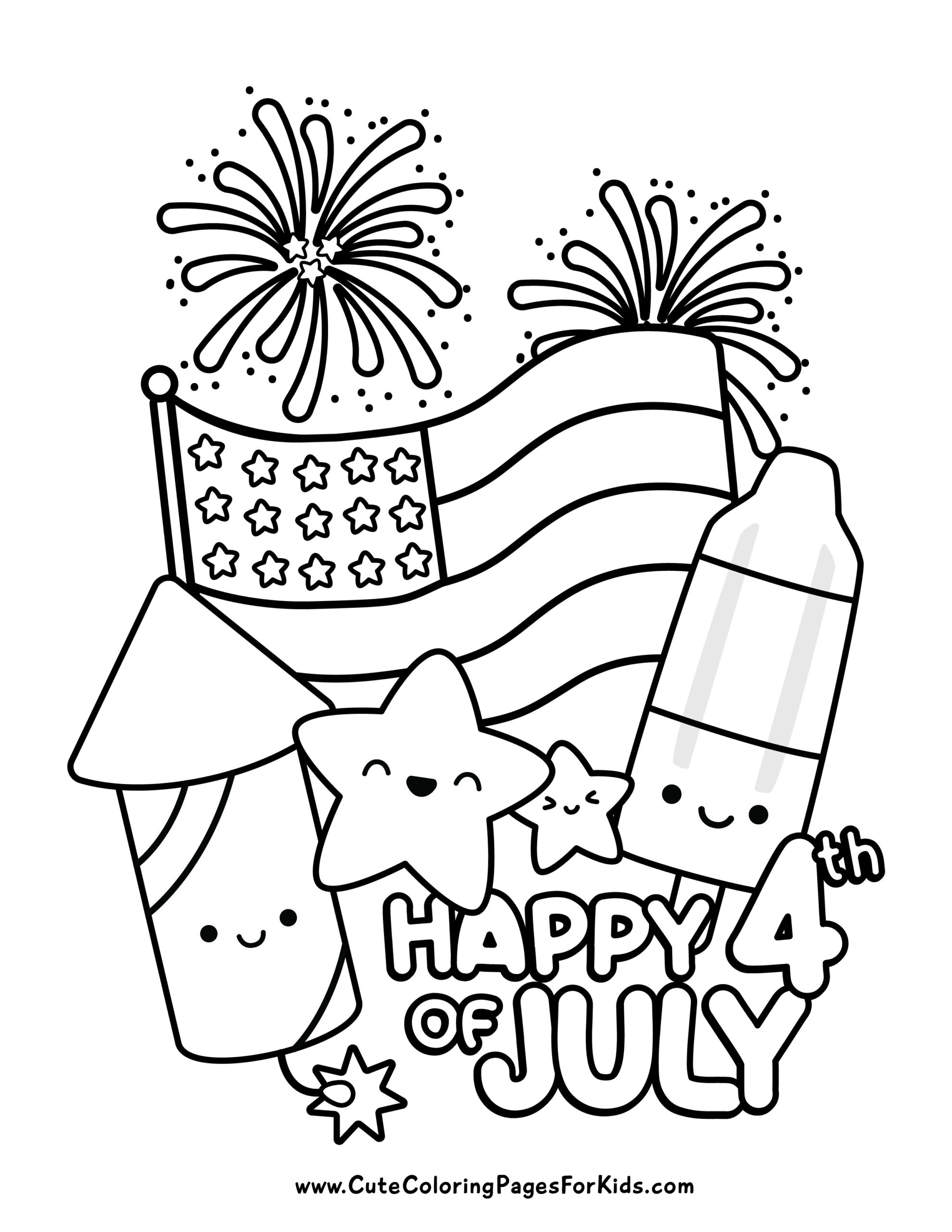 4th Of July Coloring Pages 8 Adorable Free Printable PDFs Cute 4th Of July Coloring Pages 8 Adorable Free Printable PDFs Cute