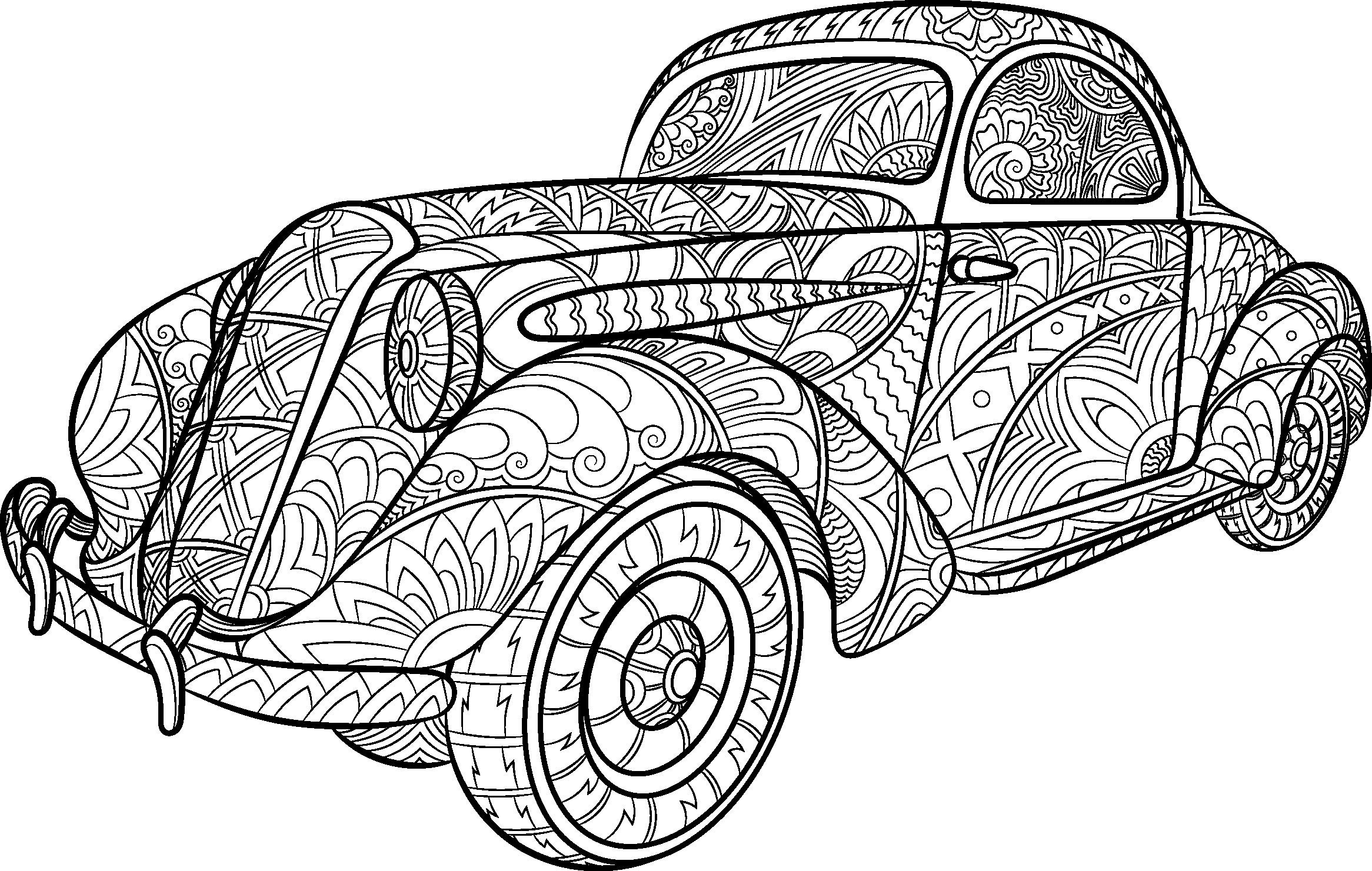 5 Classic Car Printable Colouring Pages Etsy Canada