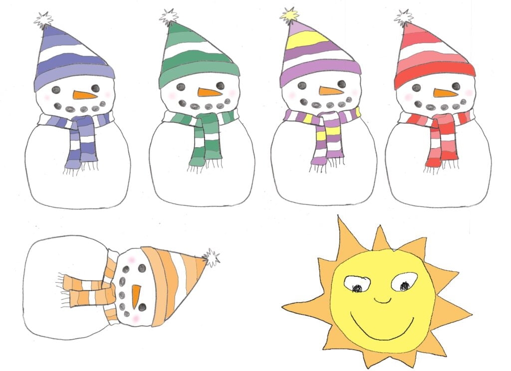 5 Little Snowmen Printable Free Printable Templates