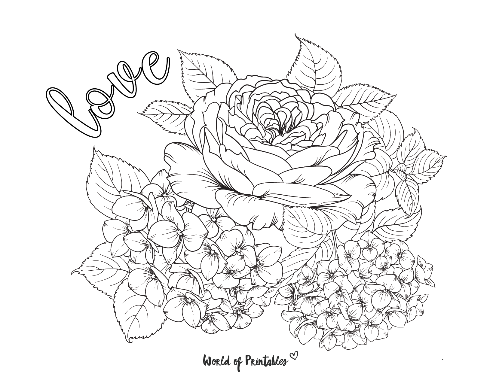 50 Best Flower Coloring Pages Free Printables For Kids Adults