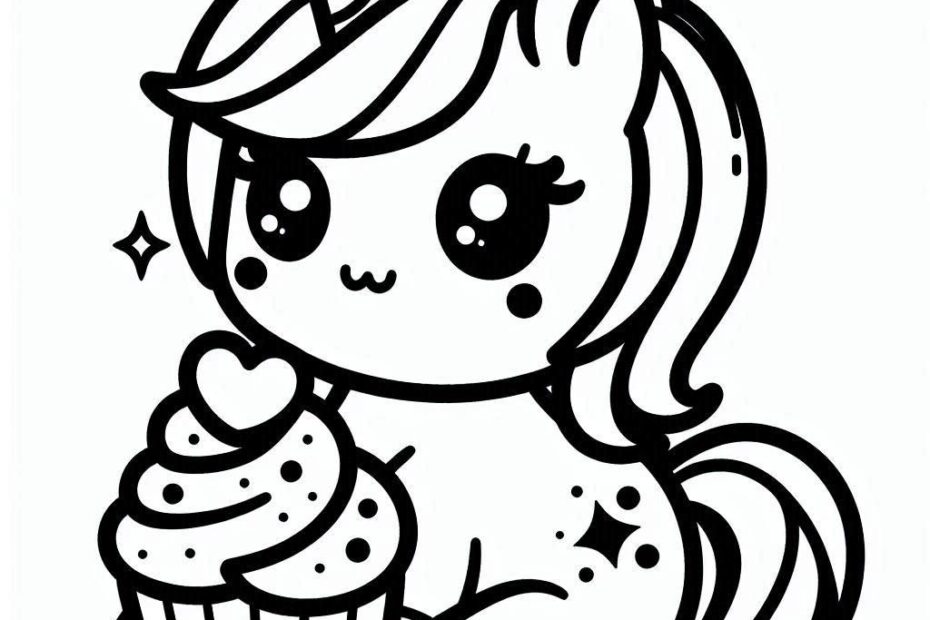 50 Cute Kawaii Unicorn Drawings Printable Coloring Pages For Kids And