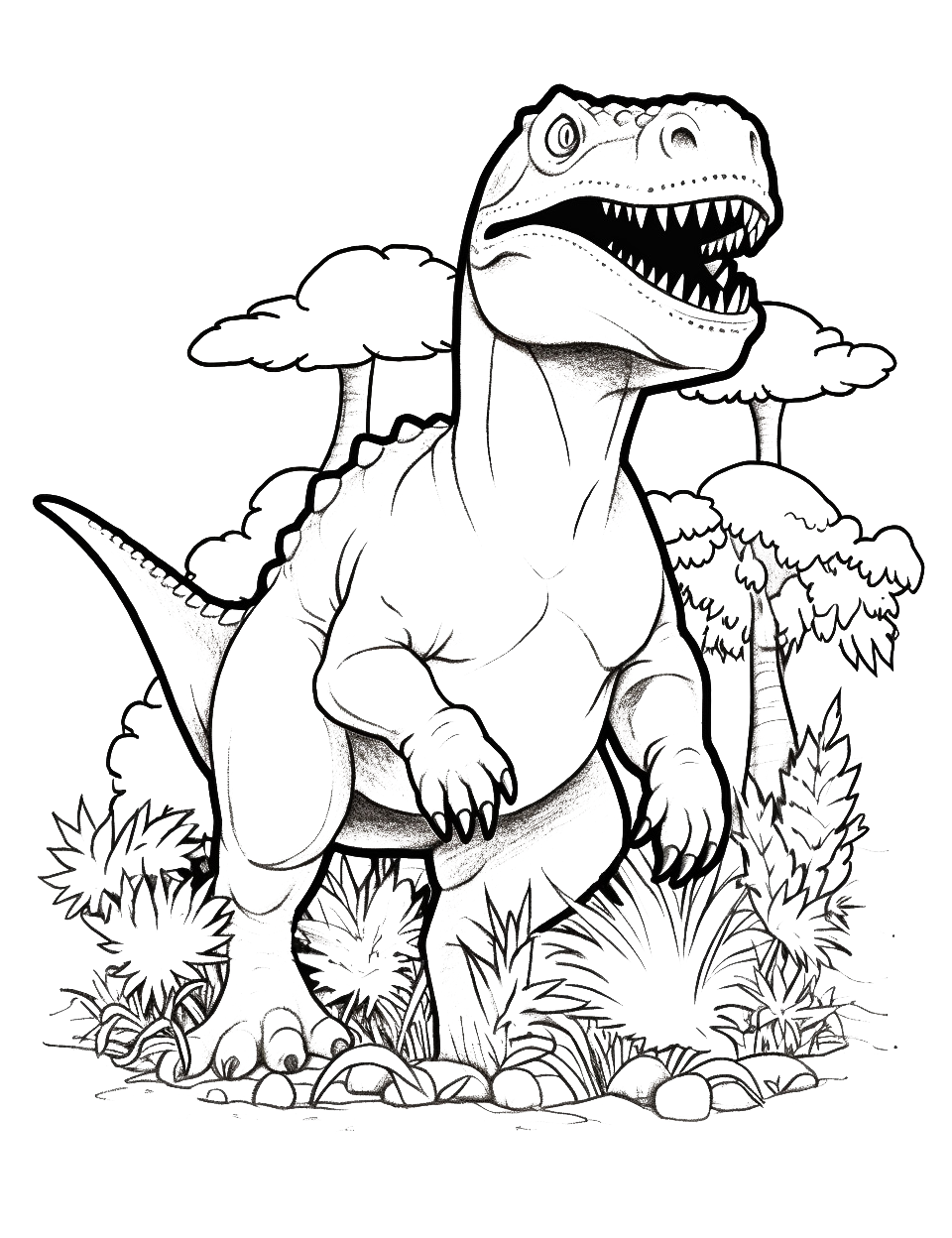 free dinosaur color sheets printable