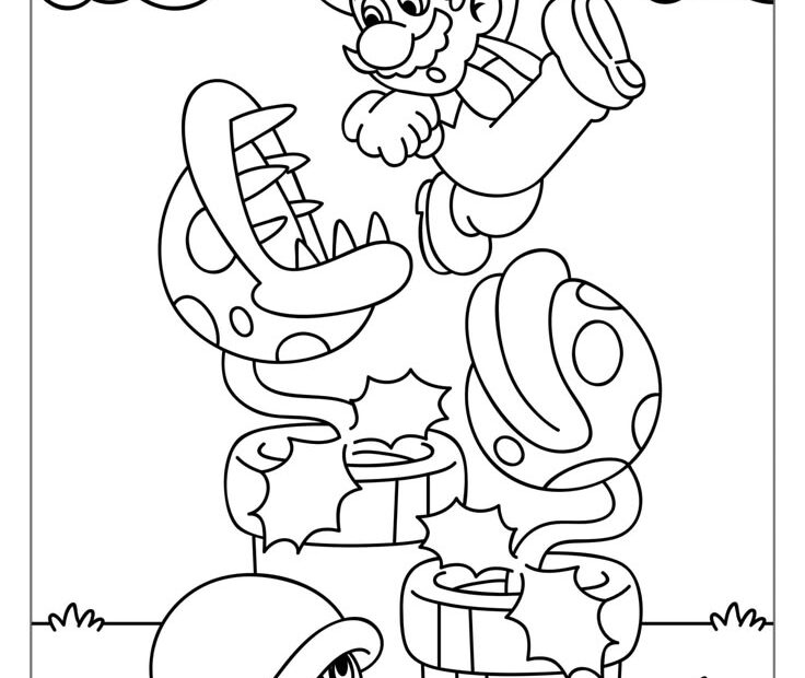 50 Mario Coloring Pages Free PDF Printables Super Mario Coloring