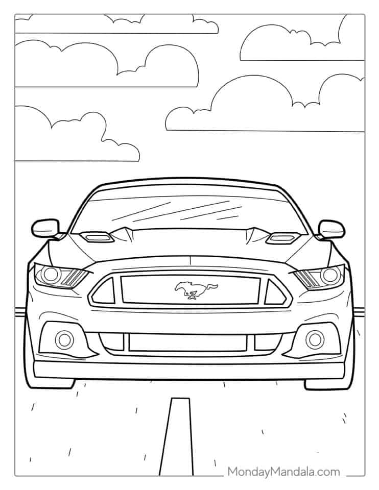 adult car colouring pages