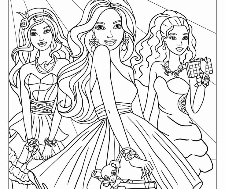 58 Barbie Coloring Pages Free PDF Printables Barbie Drawing Barbie