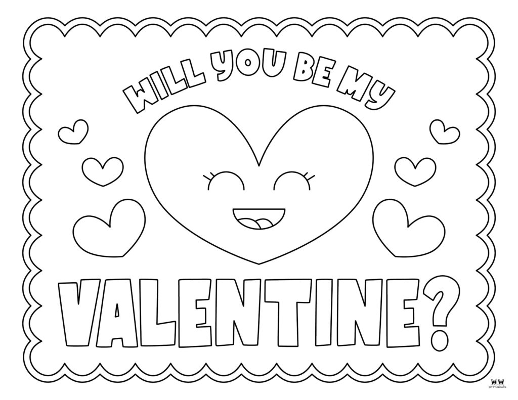 valentine's day coloring pages printables