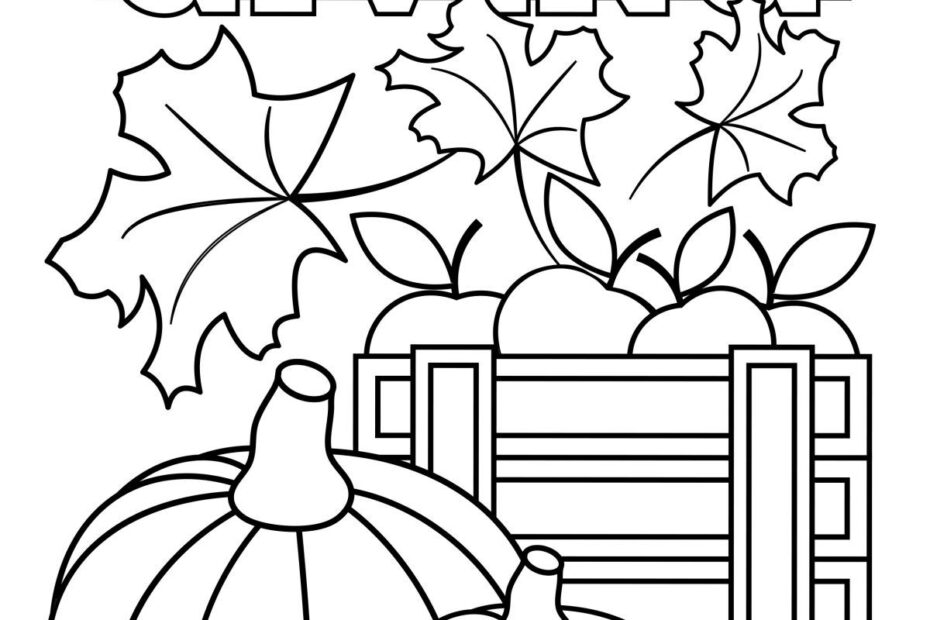 7 Thanksgiving Coloring Pages To Print