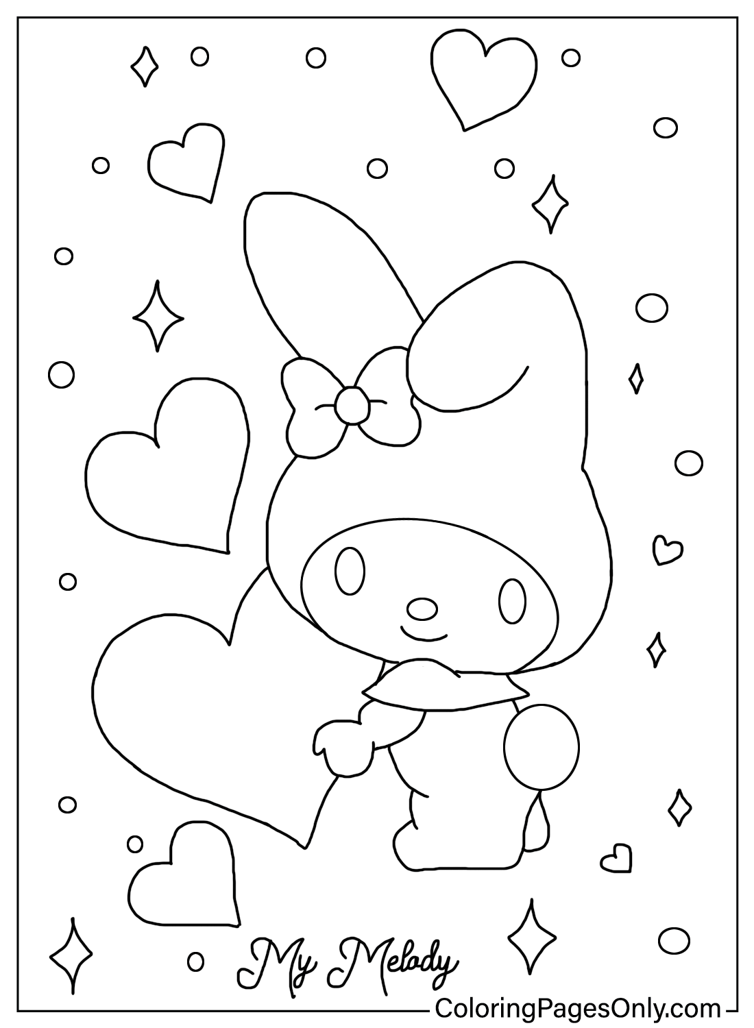 My Melody free coloring pages My Melody free coloring pages