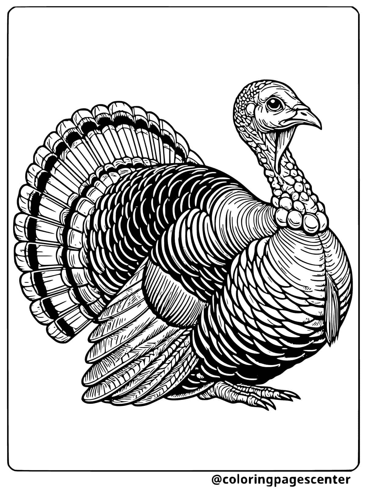 8 Realistic Turkey Coloring Pages Free PDFs