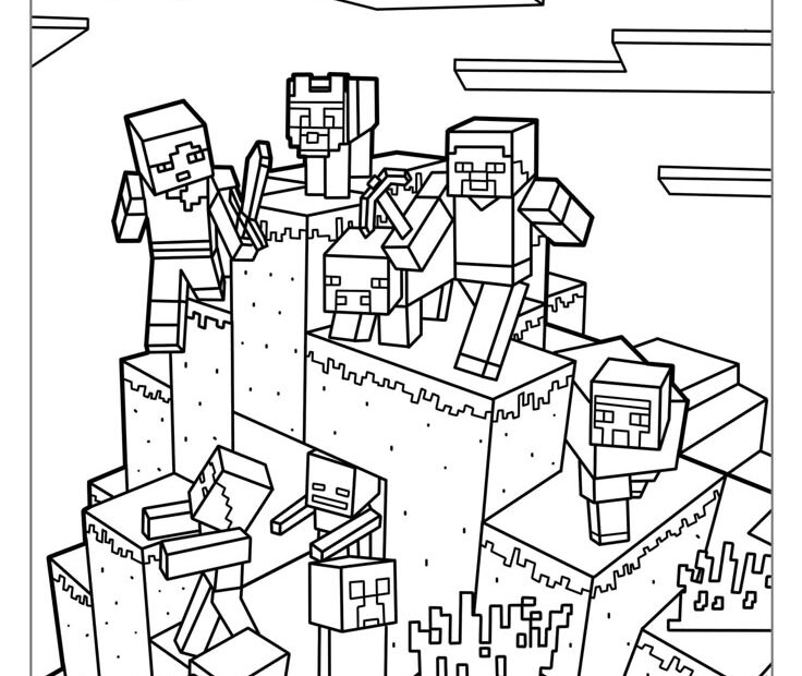 80 Minecraft Coloring Pages Free PDF Printables Pokemon Coloring