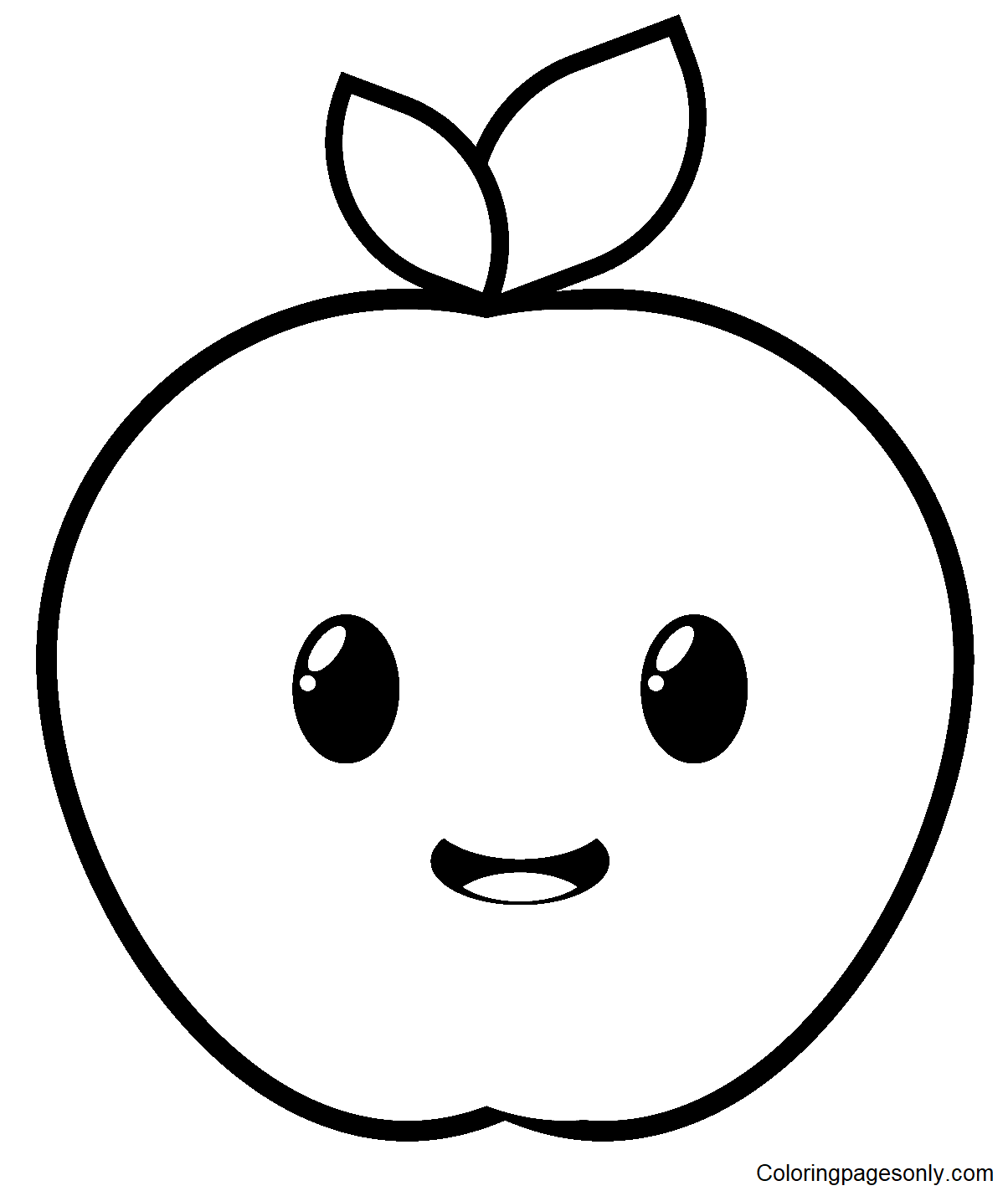 81 Apple Coloring Pages ColoringPagesOnly