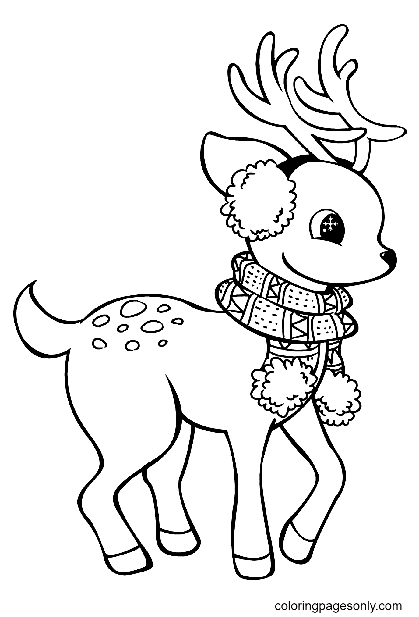 89 Free Printable Reindeer Coloring Pages