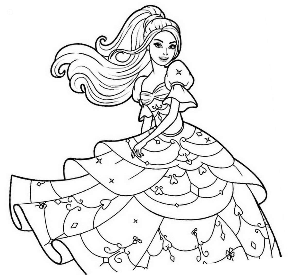 coloring pages for girls Barbie coloring pages for girls Barbie
