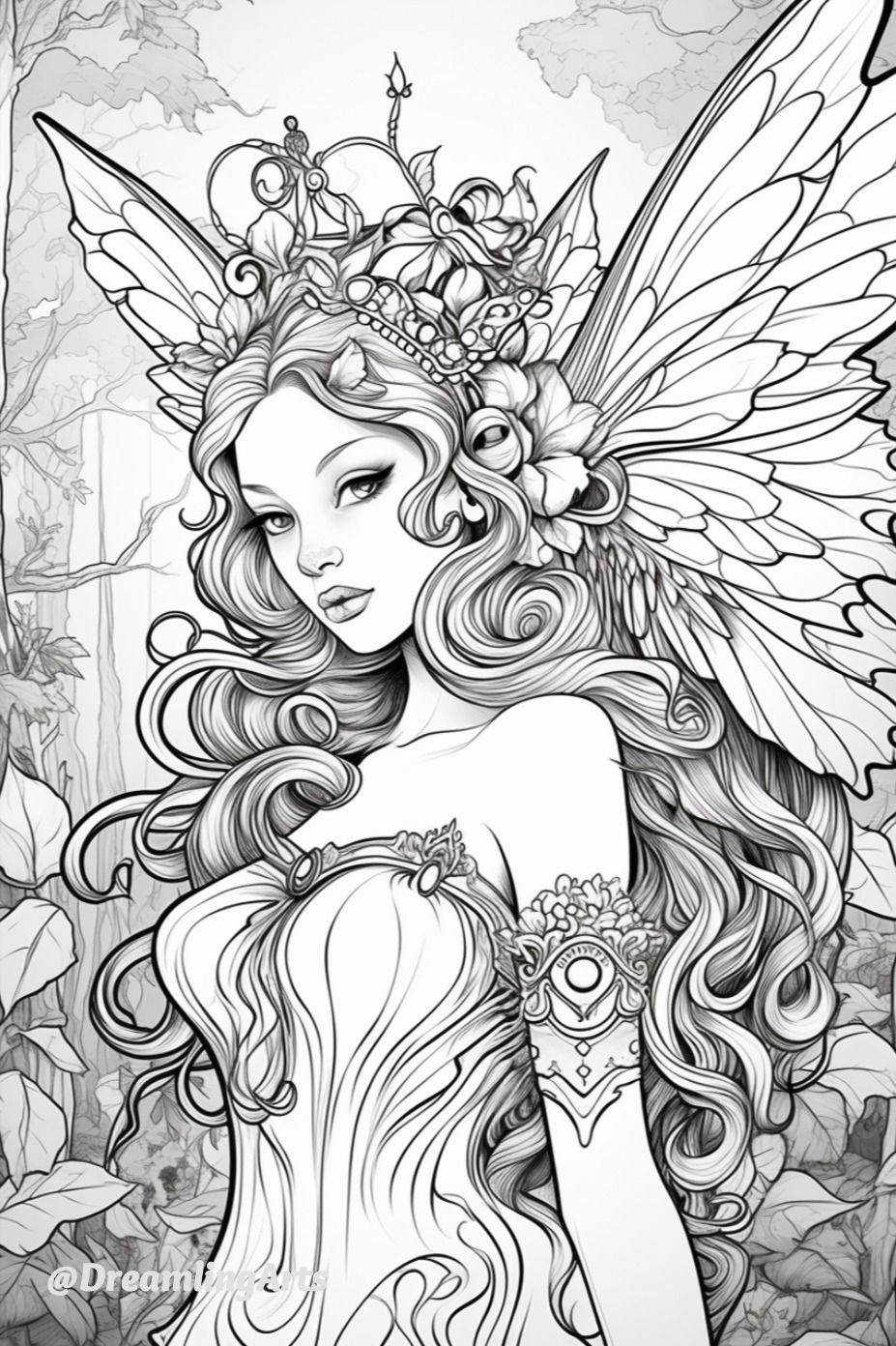 99 Fairies Coloring Pages 20