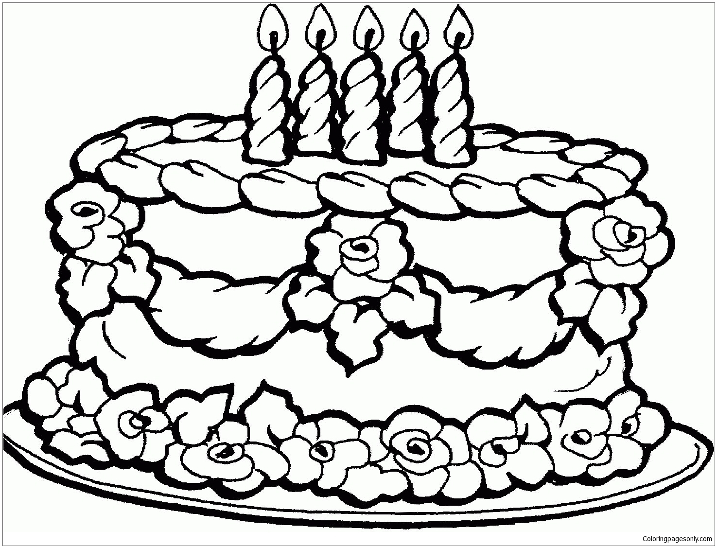 A Birthday Cake Coloring Page Cake Coloring Birthday Pages Happy A Birthday Cake Coloring Page Cake Coloring Birthday Pages Happy