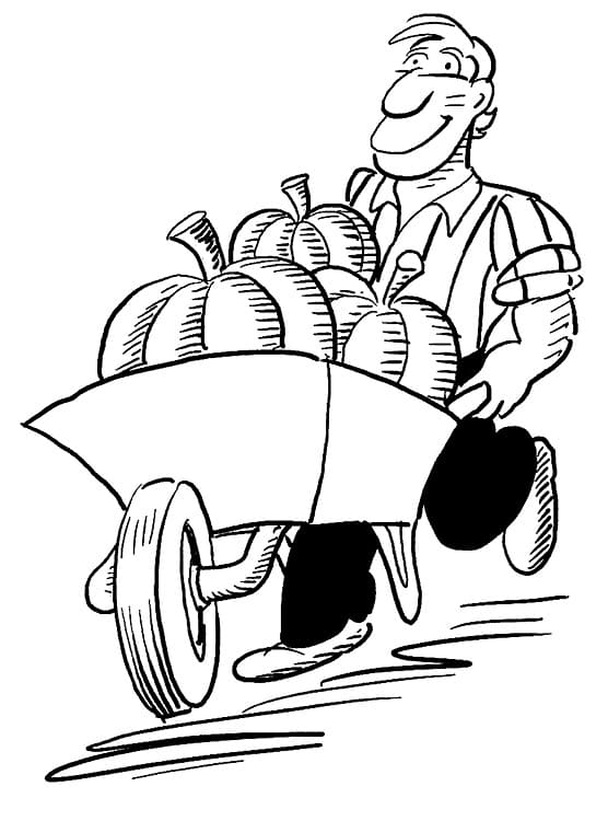farmer printable coloring page