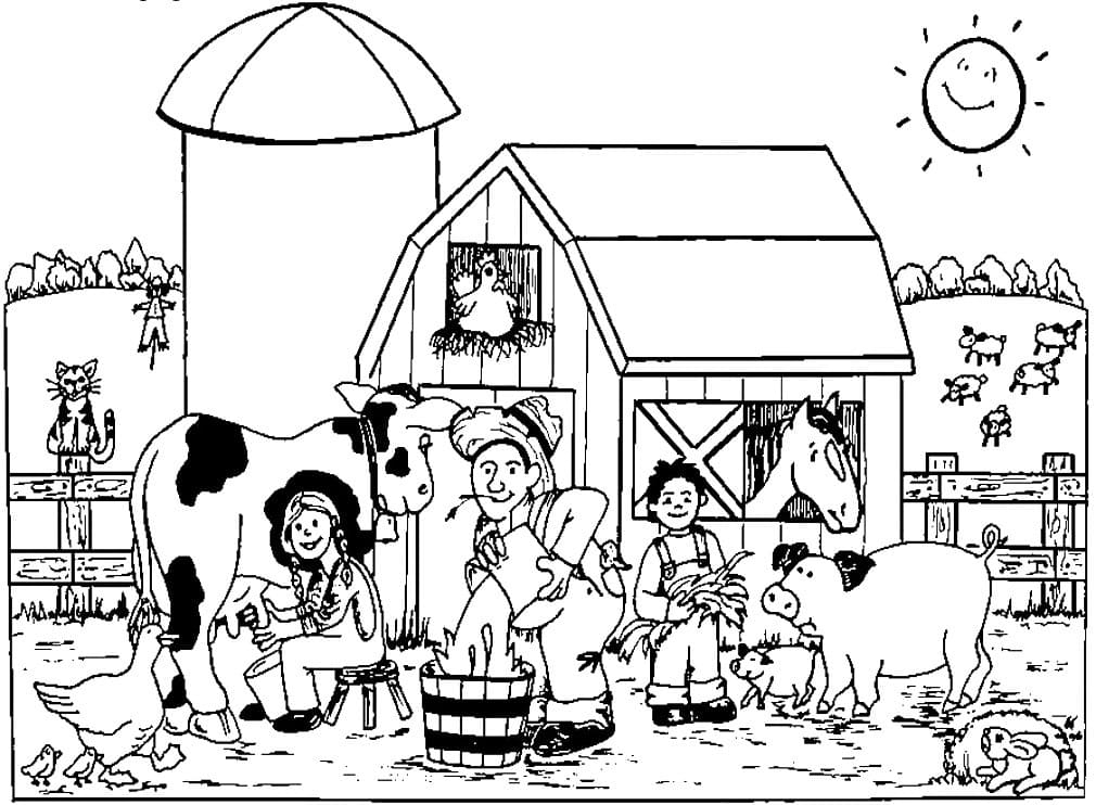 A Happy Farmer Coloring Page Free Printable Coloring Pages For Kids