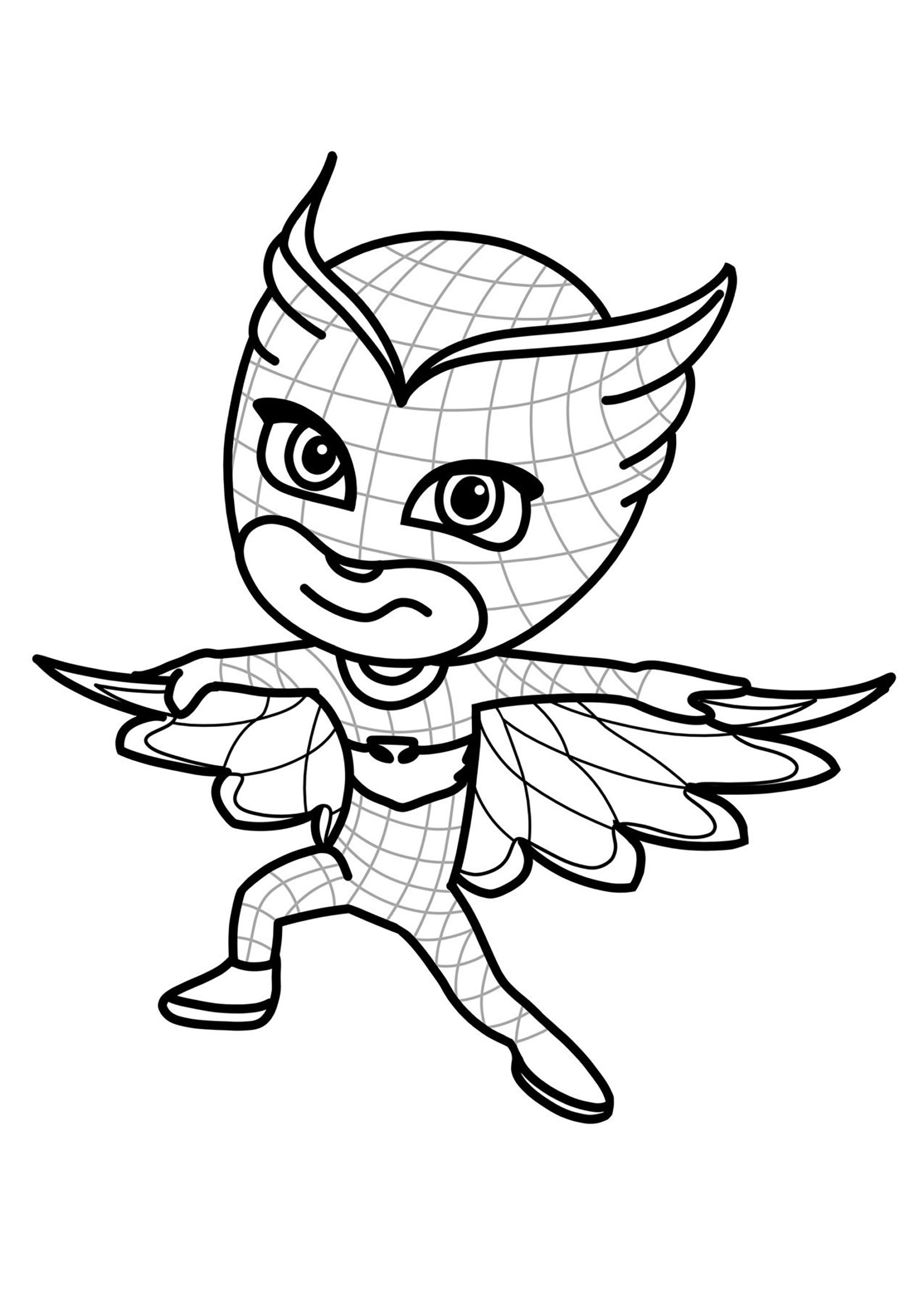 A Heroine Of The PJ Masks Team PJ Masks Coloring Pages