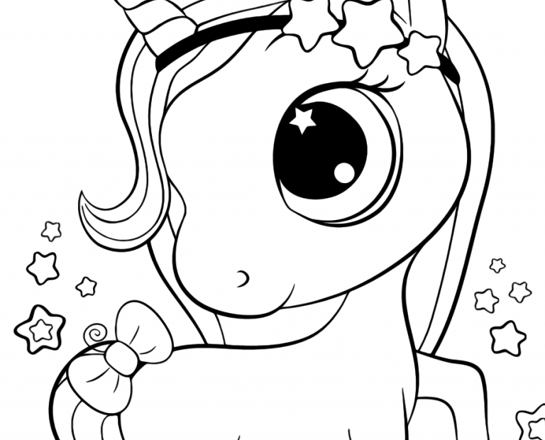 A4 Unicorn Colouring Pages