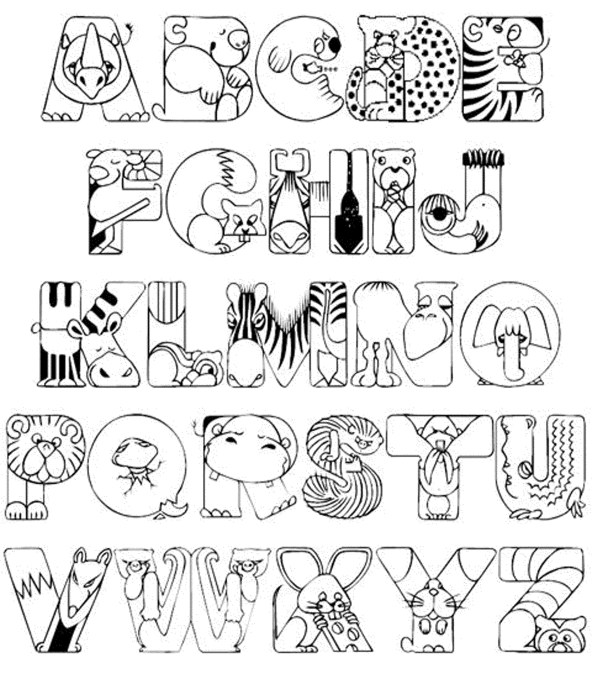 free printable coloring letters sheets