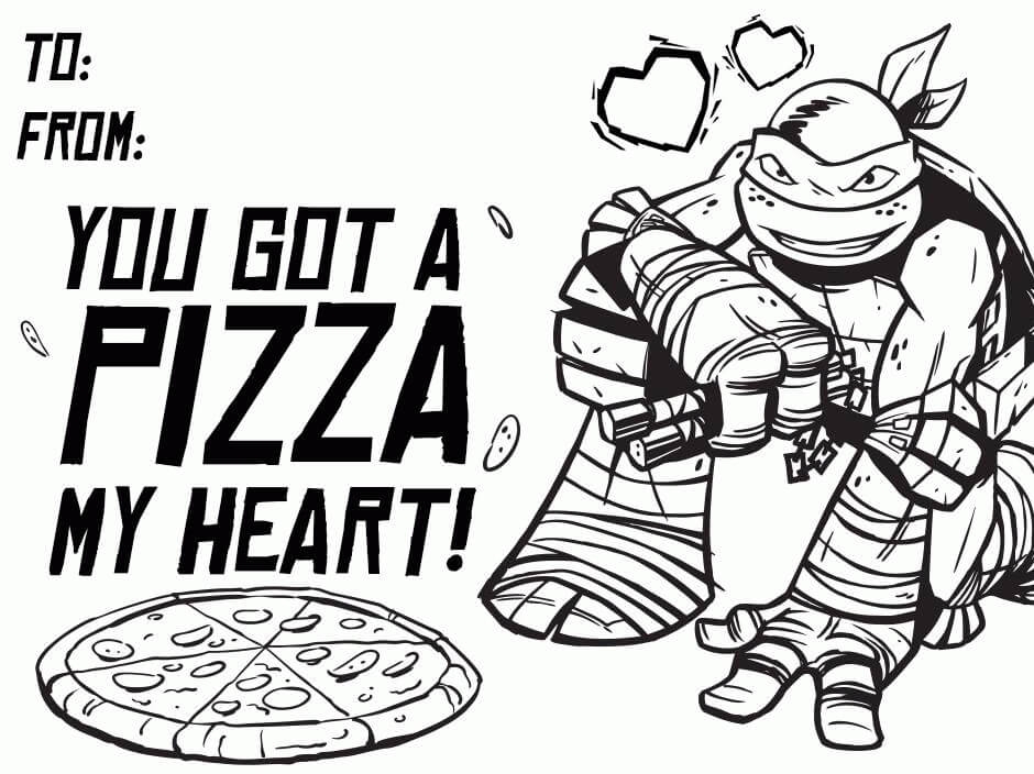 Action Ninja Turtle Michelangelo Coloring Page Free Printable 