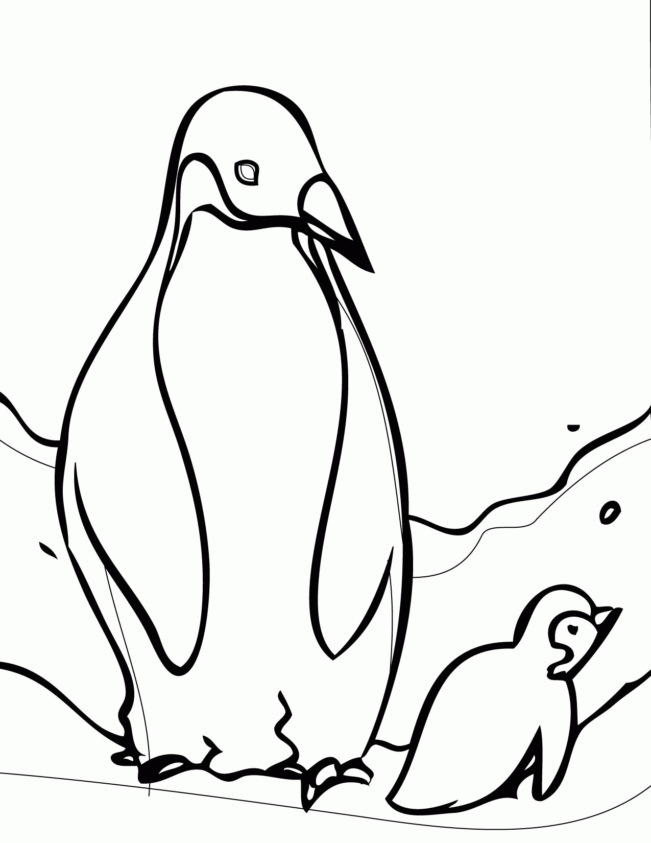 Adelie Penguin Coloring Page Coloring Home