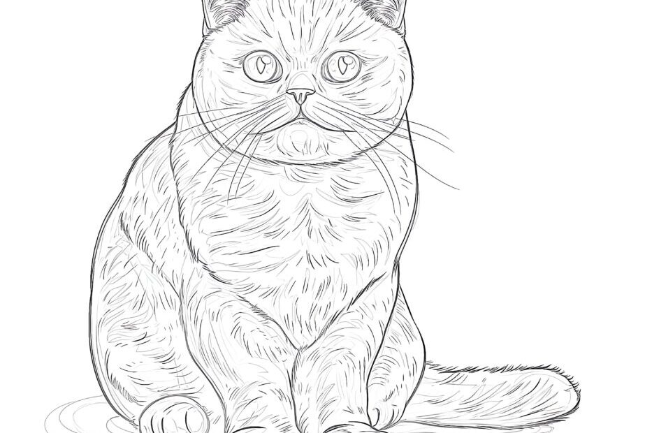Adult Cat Coloring Page Coloring Pages Mimi Panda