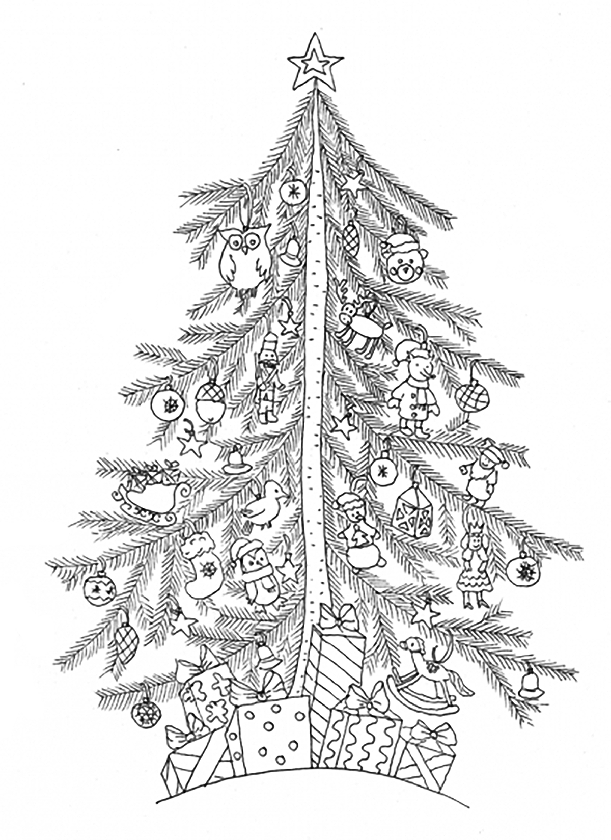 Adult Coloring Christmas Tree Coloring Pages Adult Coloring Christmas Tree Coloring Pages