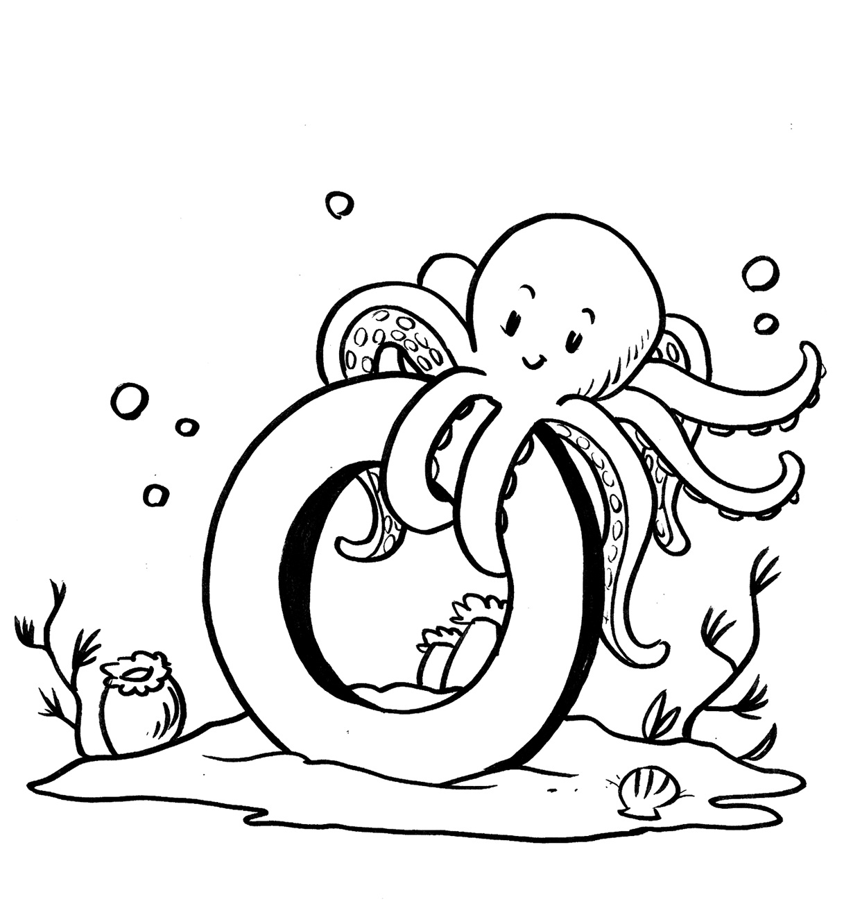 Adult Coloring Octopus Coloring Pages