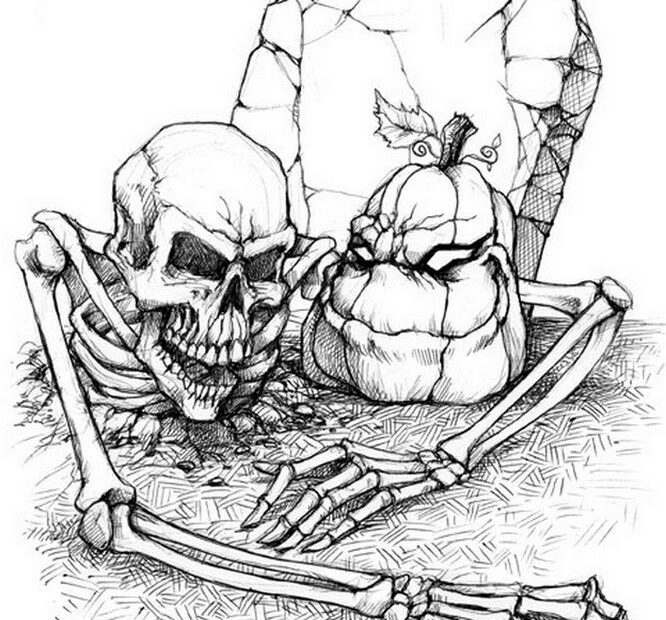 Adult Coloring Pages Halloween Coloring Home