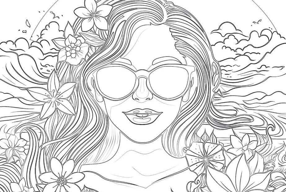 Adult Coloring Pages Summer Coloring Page Mimi Panda